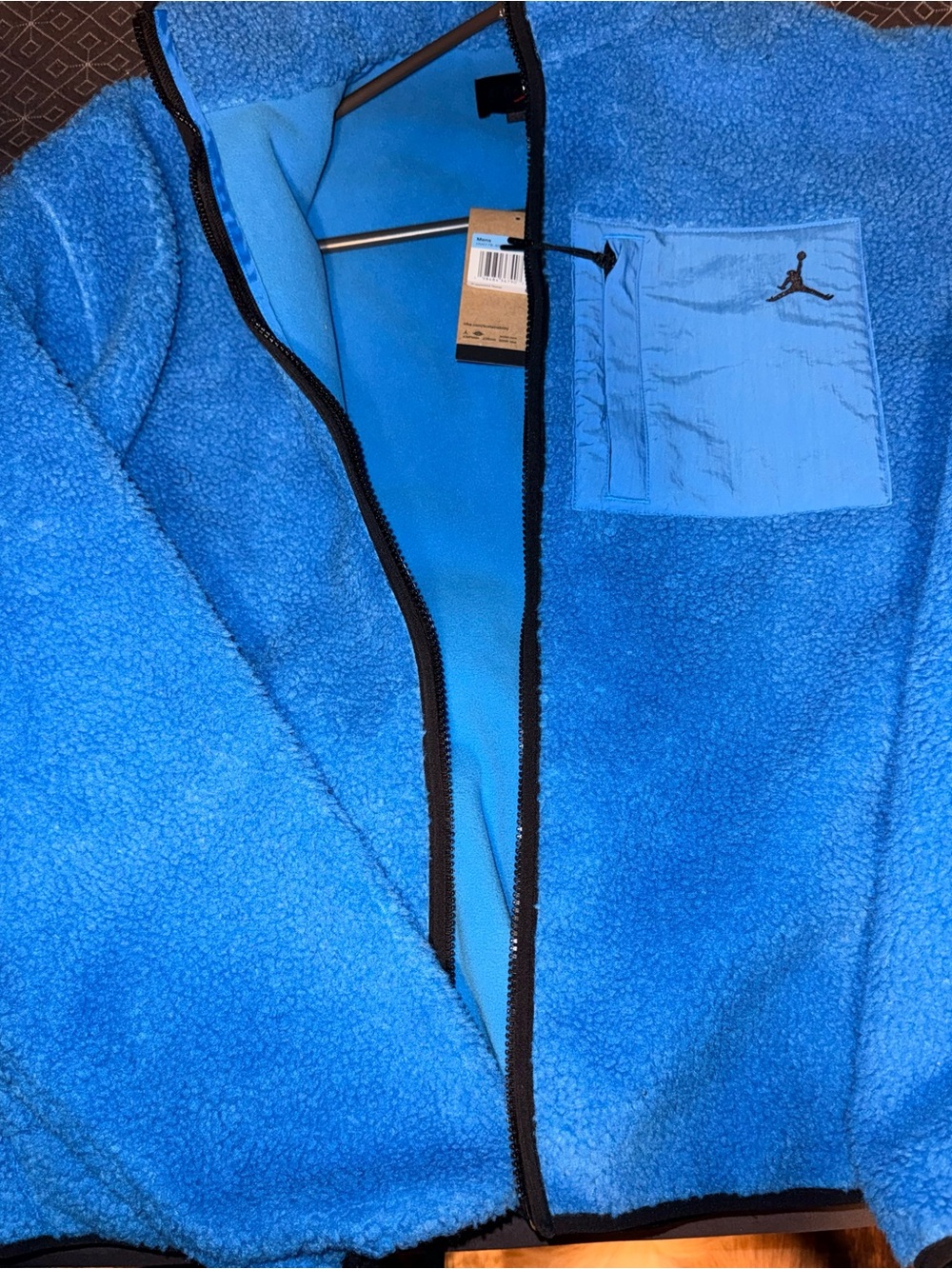 Jordan Bright Blue Sherpa Jacket with Chest Pocket